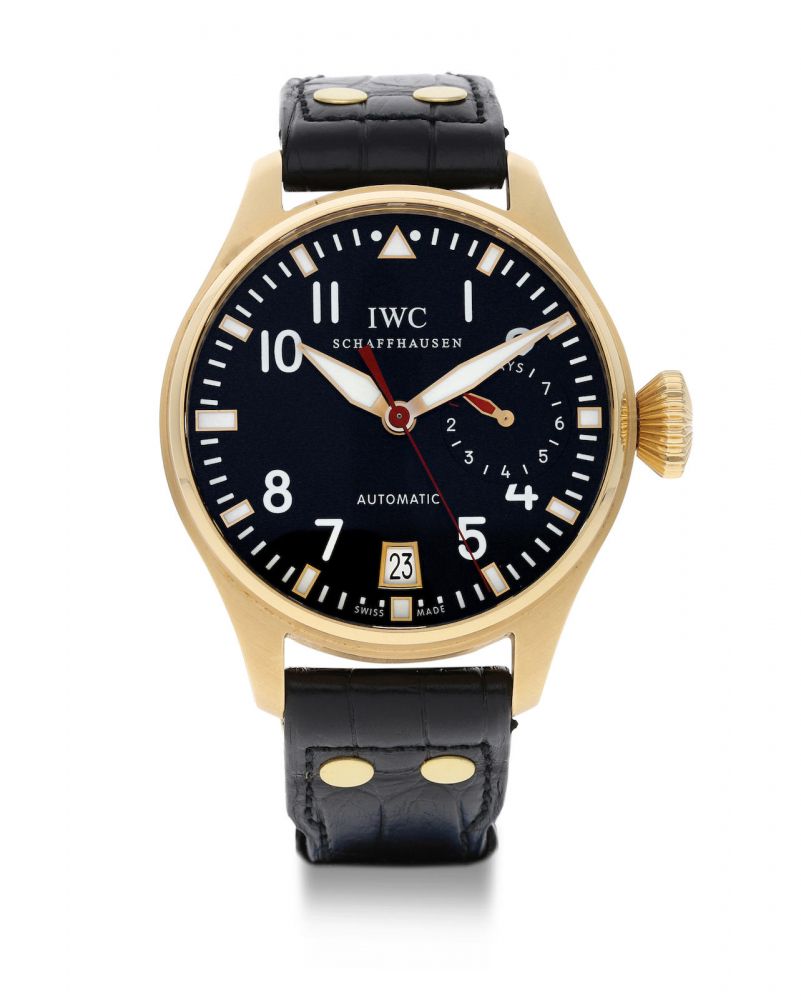 IWC | Buenos Aires Simonetta Orsini, A Limited Edition Rare and Over-Sized Pink Gold Pilot's Wristwatch With Date and 7 Days Power Reserve, Circa 2008