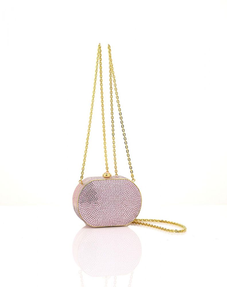 Judith Leiber: Pink Crystal Minaudiere