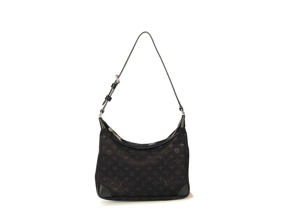 Black Satin Little Boulogne Bag