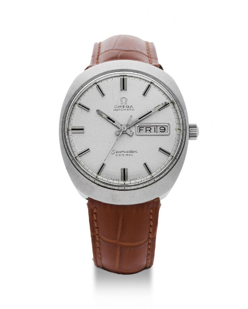 Omega | Seamaster Cosmic, A Stainless Steel Wristwatch with Date and Day, Circa 1960
