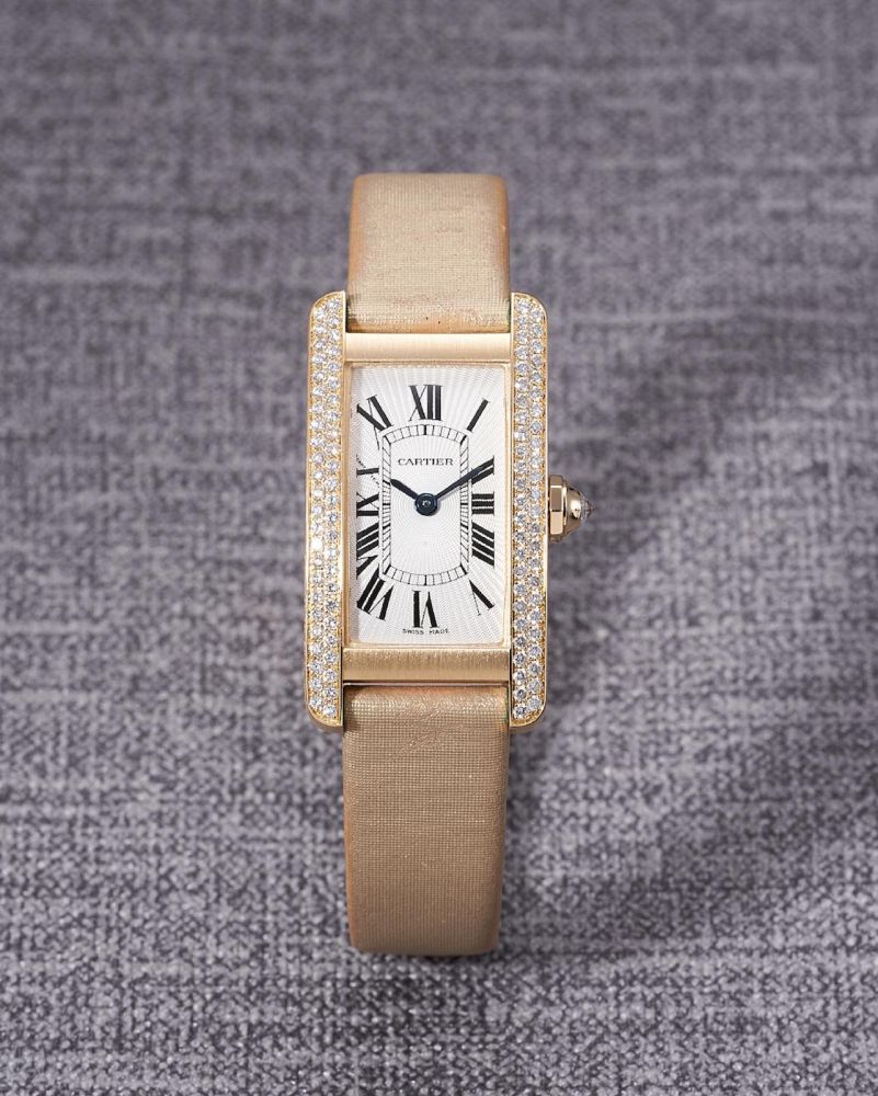 Cartier | A Yellow Gold and Diamond-Set Wristwatch, Circa 2000