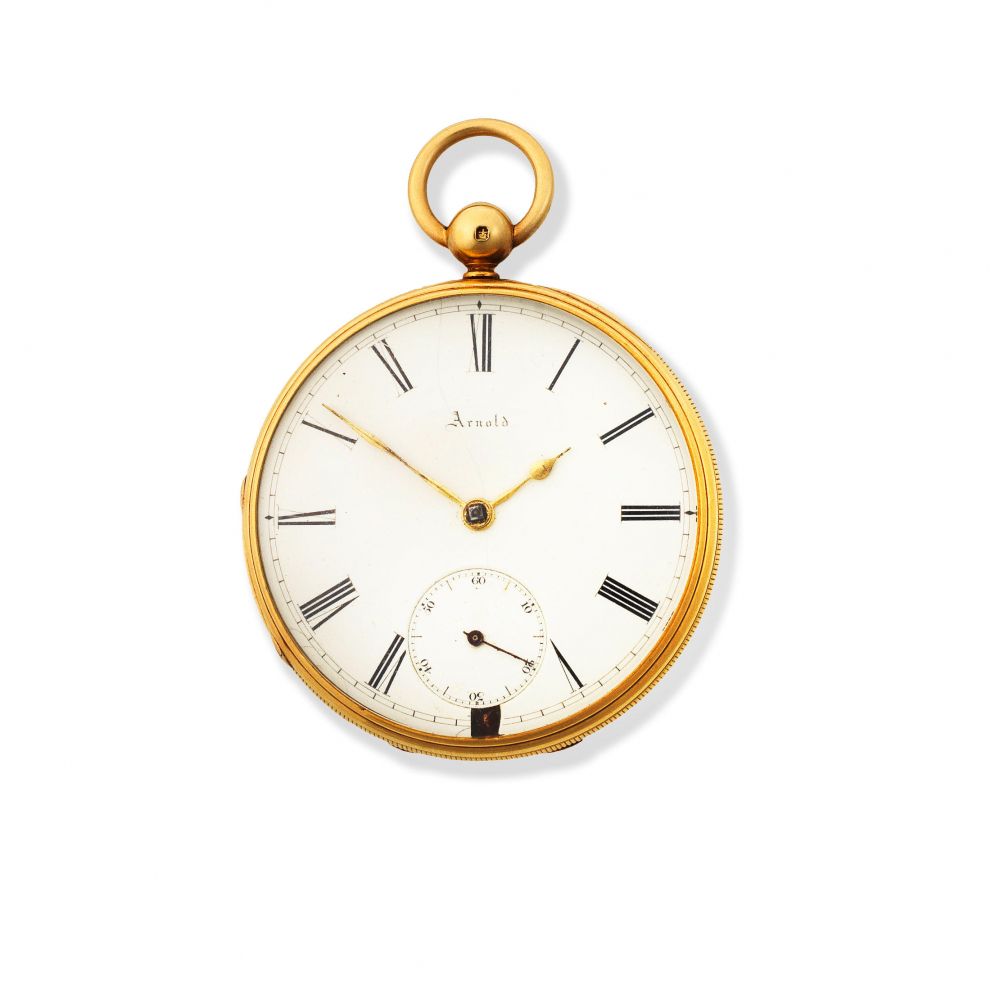 J.R. Arnold Charles Frodsham, 84 Strand, London. An 18K gold key wind open face pocket watch