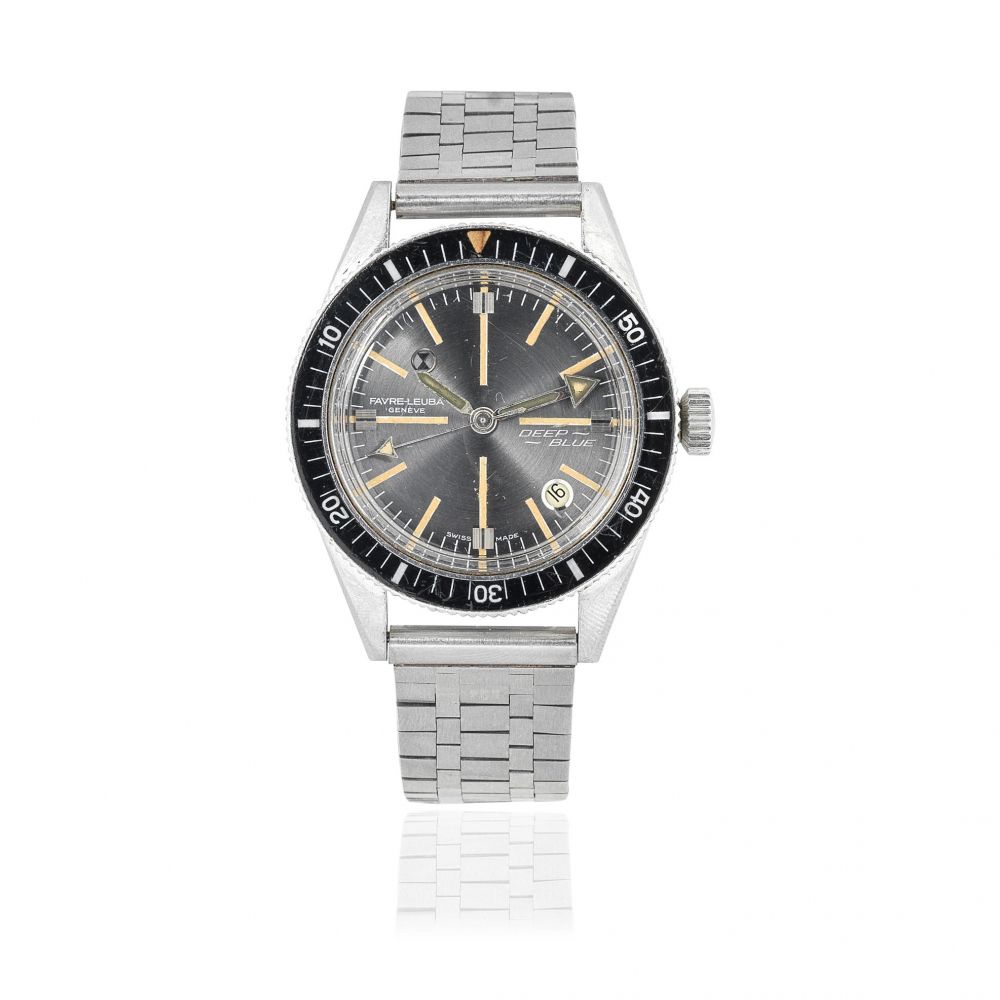 Favre-Leuba. A stainless steel automatic calendar bracelet watch
