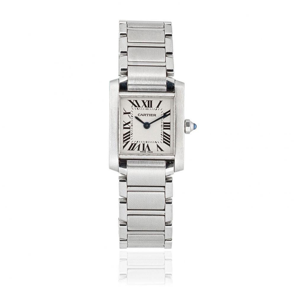 Cartier. A lady's stainless steel quartz bracelet watch