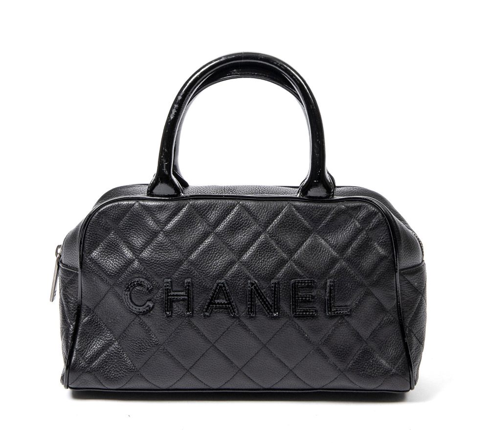 Black Sports Line Boston Tote
