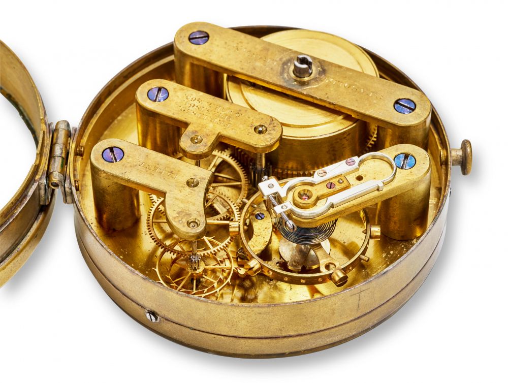 CHARLES FASOLDT, ALBANY, NEW YORK A POSSIBLY UNIQUE CHRONOMETER DESK TIMEPIECE