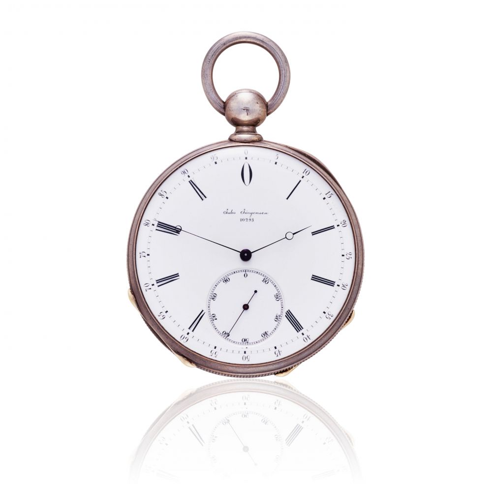 JULES JURGENSEN. AN IMPORTANT AND PROBABLY UNIQUE FINE LEVER WATCH DISPLAYING DECIMAL TIME MADE FOR THE 1867 PARIS EXPOSITION UNIVERSELLE