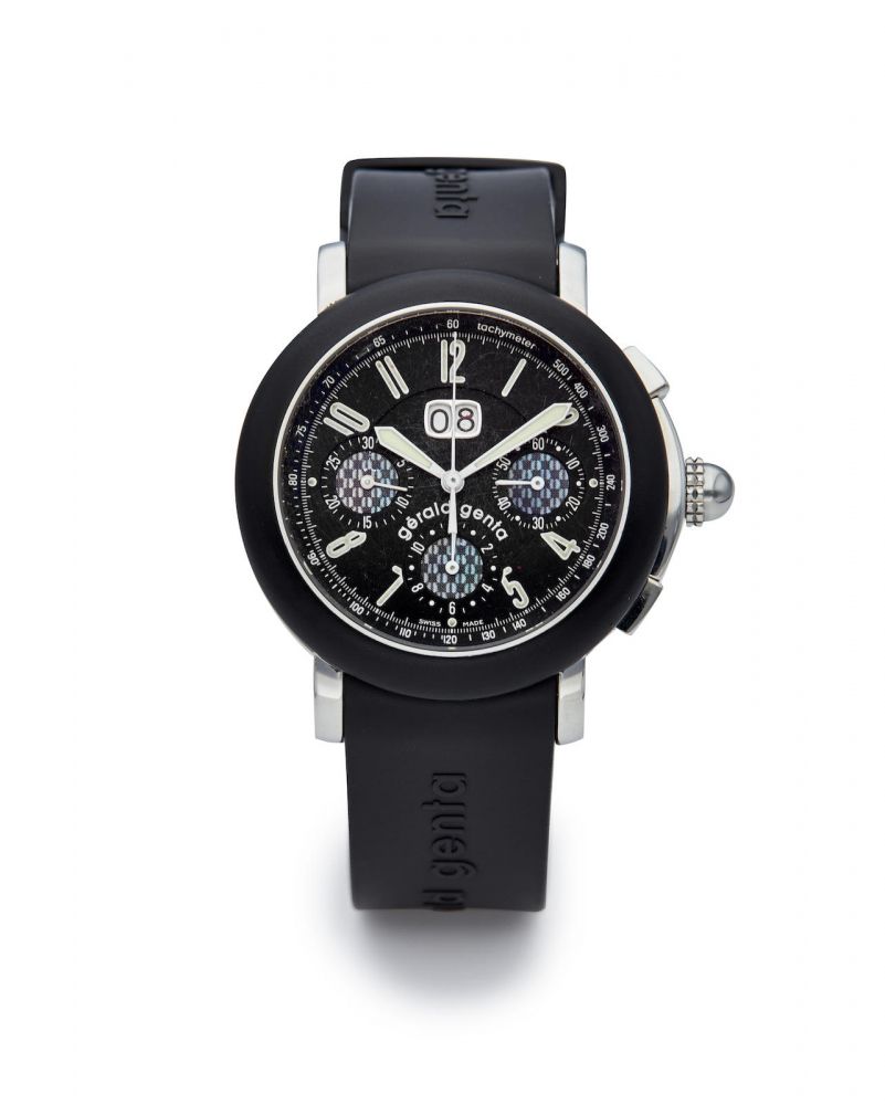 Gerald Genta | Arena Sport Chrono, A Stainless Steel Chronograph Wristwatch with Oversized Date, circa 2005