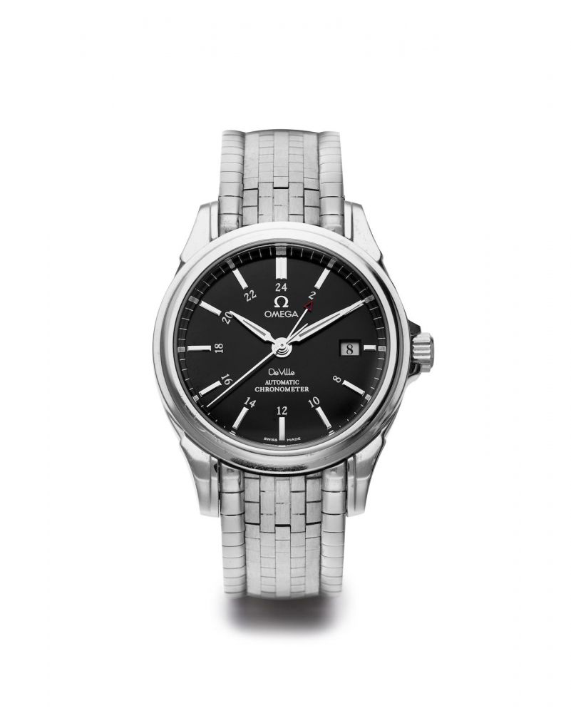 Omega | De Ville Co-axial GMT, A Stainless Steel Dual time Bracelet Watch with Date, circa 2010