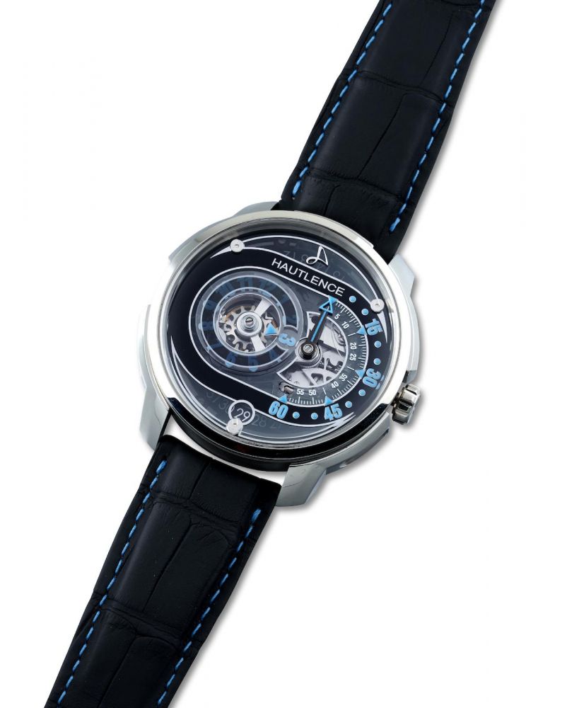 Hautlence | Avant-Garde Retrograde, A Titanium and Stainless Steel Retrograde Wristwatch with Jump Hour, circa 2015