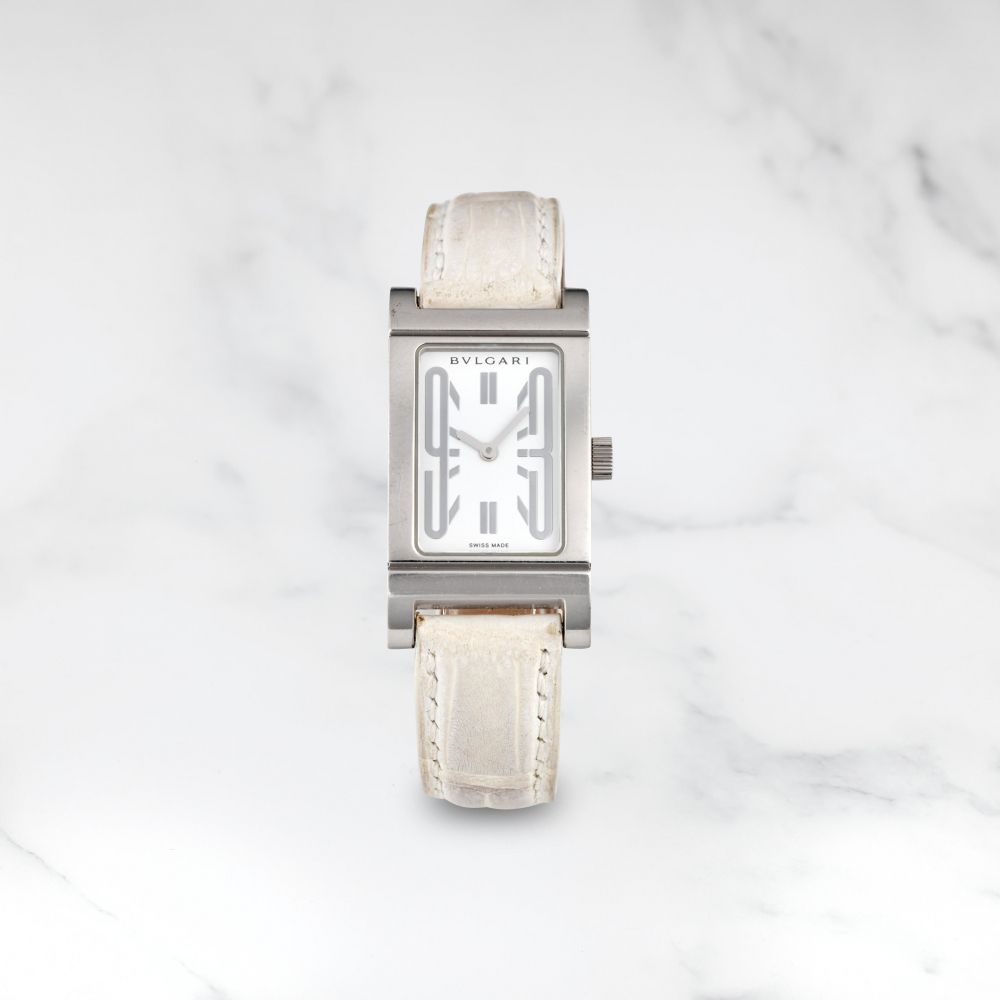 BULGARI. MONTRE BRACELET DE DAME EN ACIER MOUVEMENT QUARTZ