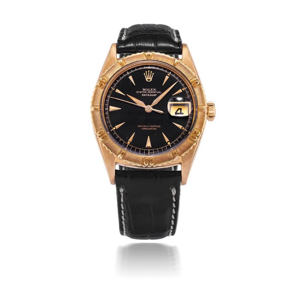 ROLEX. MONTRE BRACELET EN OR JAUNE 18K (750) AVEC DATE MOUVEMENT AUTOMATIQUE