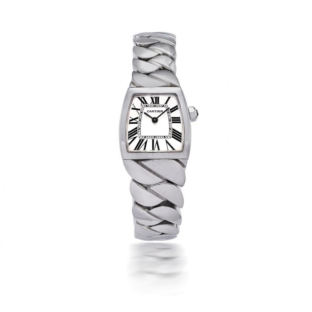 CARTIER. MONTRE BRACELET DE DAME EN ACIER MOUVEMENT QUARTZ