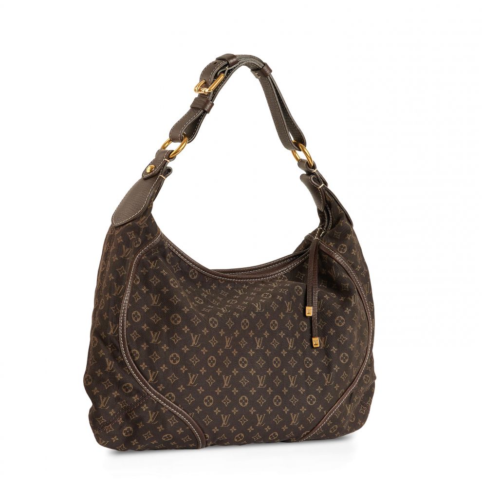 SAC A MAIN MANON MARRON EN TOILE MINI LIN