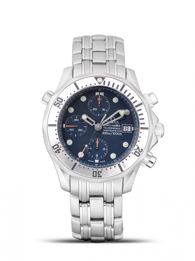 OMEGA | SEAMASTER, REF.2598.80.00, A STAINLESS STEEL CHRONOGRAPH BRACELET WATCH WTIH HELIUM ESCAPE VALVE, CIRCA 2000