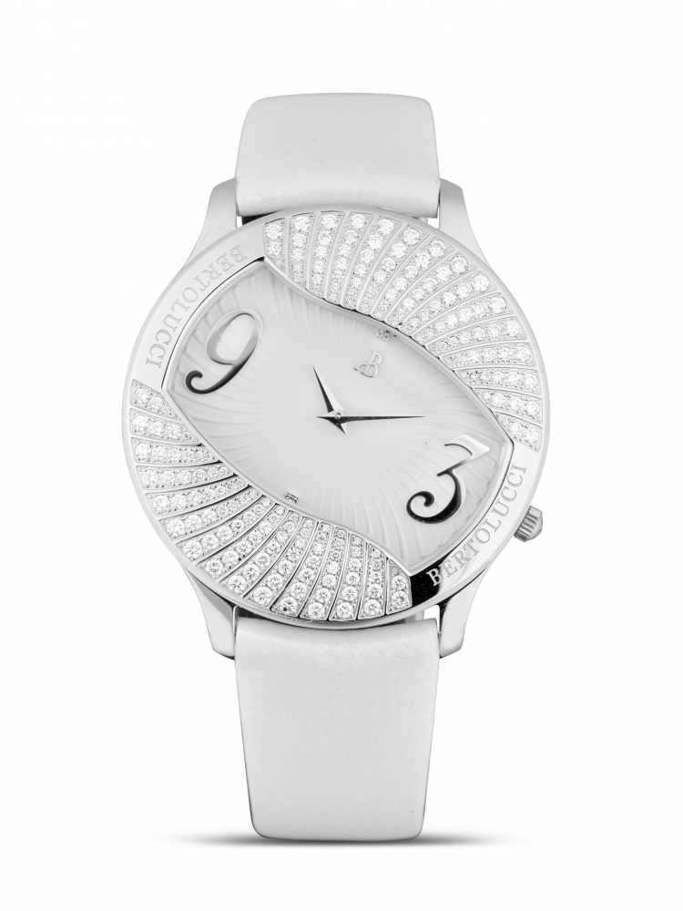 BERTOLUCCI | STRIA II, REF.1413.50, A NEW OLD STOCK STAINLESS STEEL AND DIAMOND-SET WRISTWATCH WITH ROTATABLE BEZEL, CIRCA 2012