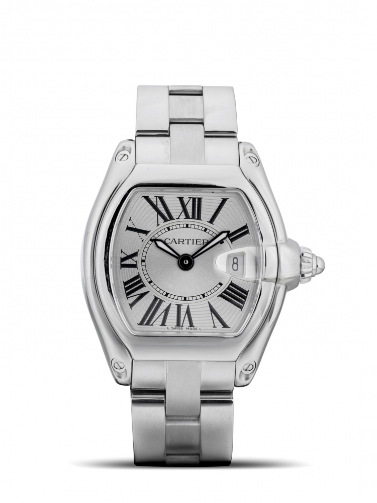 CARTIER | ROADSTER, REF.2675, A STAINLESS STEEL BRACELET WATCH WITH DATE, CIRCA 2005