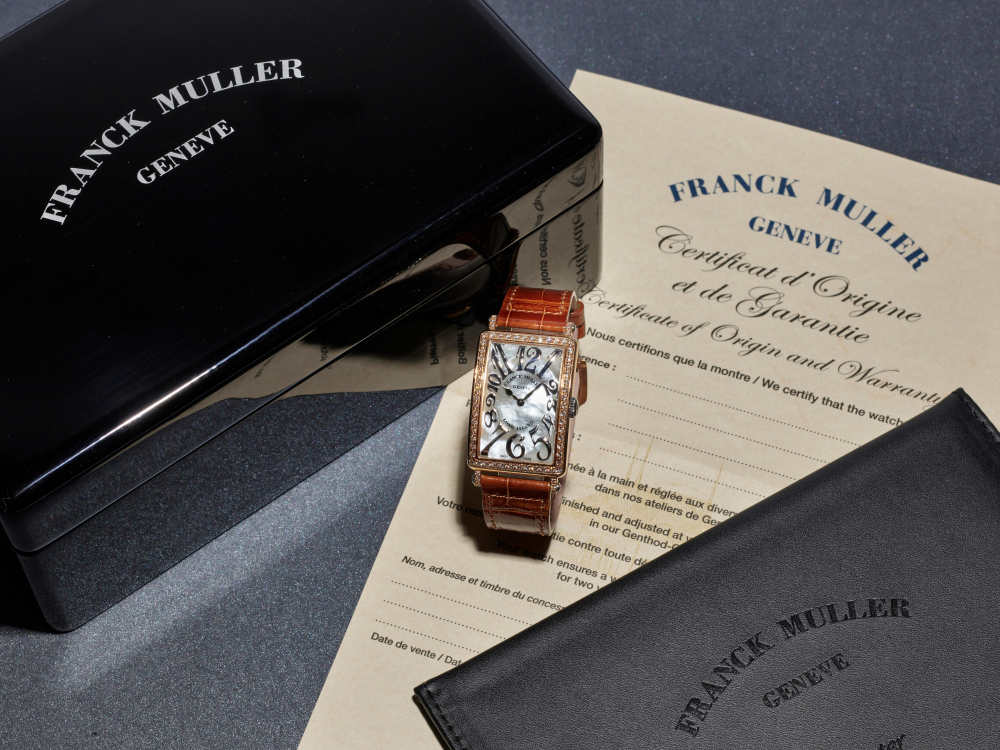 FRANCK MULLER | LONG ISLAND RELIEF, A NEW OLD STOCK PINK GOLD AND DIAMOND-SET WRISTWATCH WITH MOTHER-OF-PEARL DIAL, CIRCA 2018