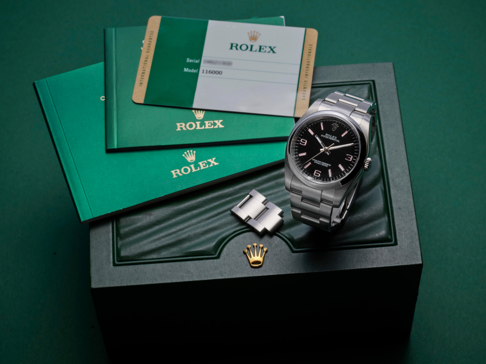 ROLEX | OYSTER PERPETUAL 36, REF.116000, A STAINLESS STEEL BRACELET WATCH WITH PINK HOUR MARKERS, CIRCA 2015