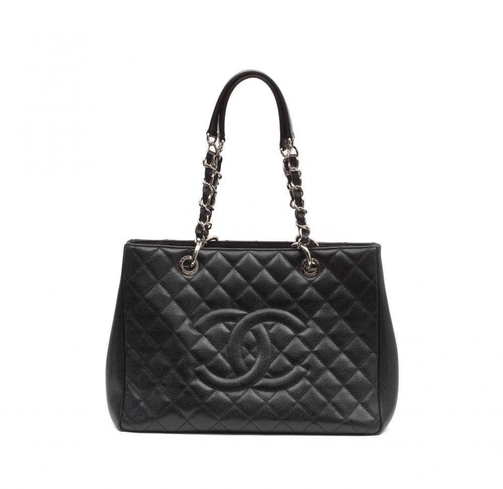 CHANEL: A BLACK CAVIAR GRAND SHOPPING TOTE (GST)