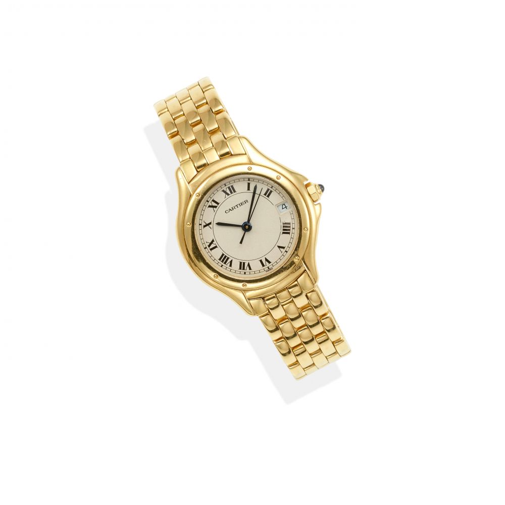 CARTIER: AN 18K GOLD 'COUGAR' WRISTWATCH