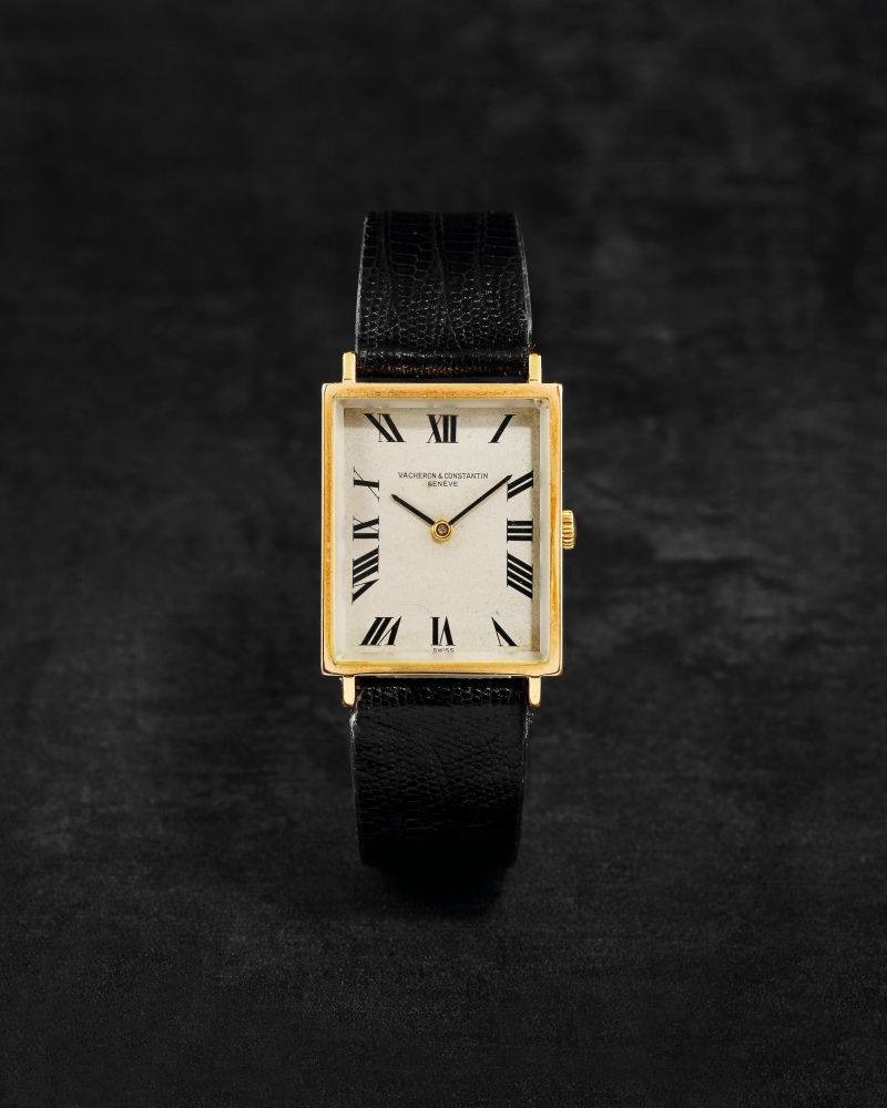VACHERON CONSTANTIN. MONTRE BRACELET EN OR JAUNE 18K (750) DE FORME RECTANGULAIRE MOUVEMENT MECANIQUE