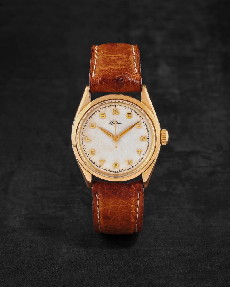 ROLEX. RARE MONTRE BRACELET EN OR JAUNE 14K (585) MOUVEMENT MECANIQUE, REMISE AUX EMPLOYES D'EATON APRES 25 ANS D'ANCIENNETE