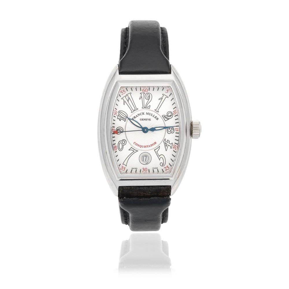 Franck Muller. A stainless steel automatic calendar wristwatch