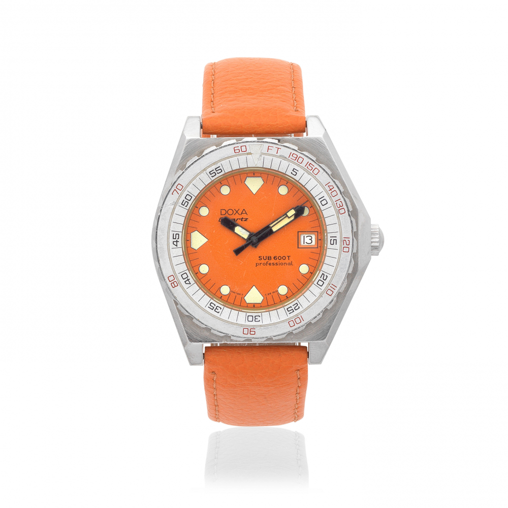 Doxa. A stainless steel quartz calendar wristwatch