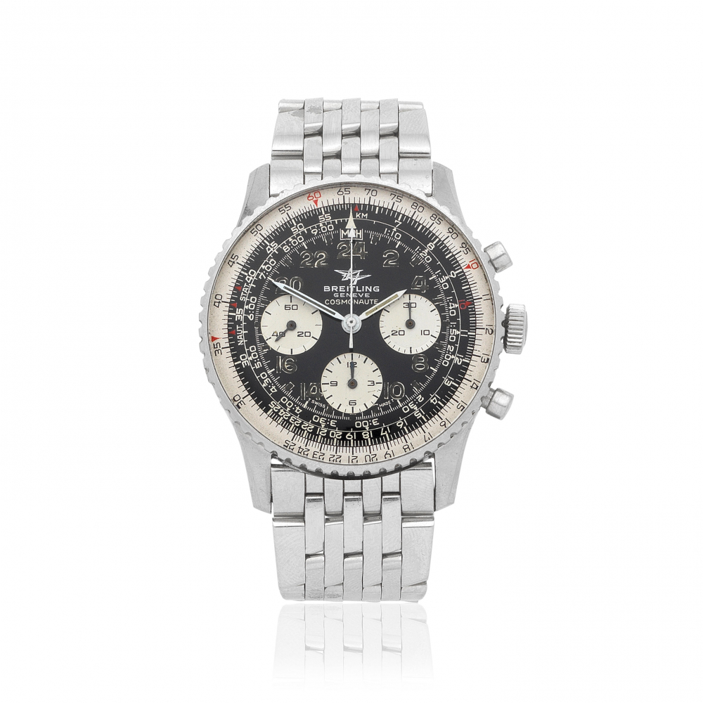 Breitling. A stainless steel manual wind chronograph bracelet watch