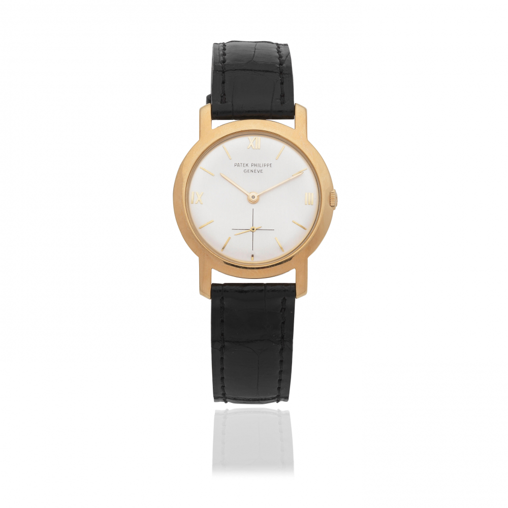 Patek Philippe. An 18K gold manual wind wristwatch