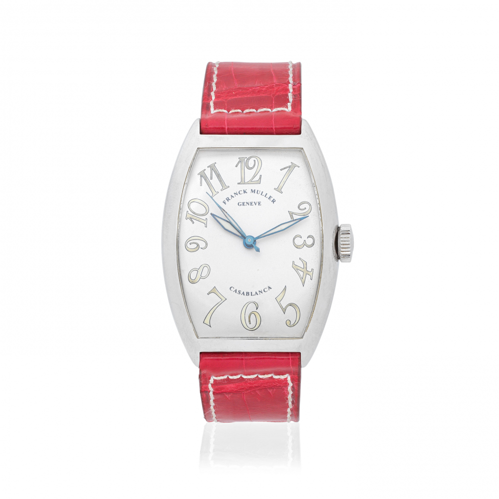 Franck Muller. A stainless steel automatic tonneau form wristwatch