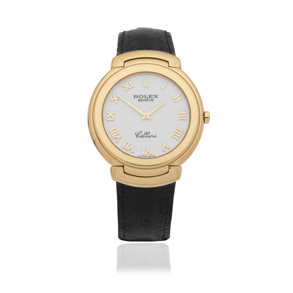 Rolex. An 18K gold quartz wristwatch