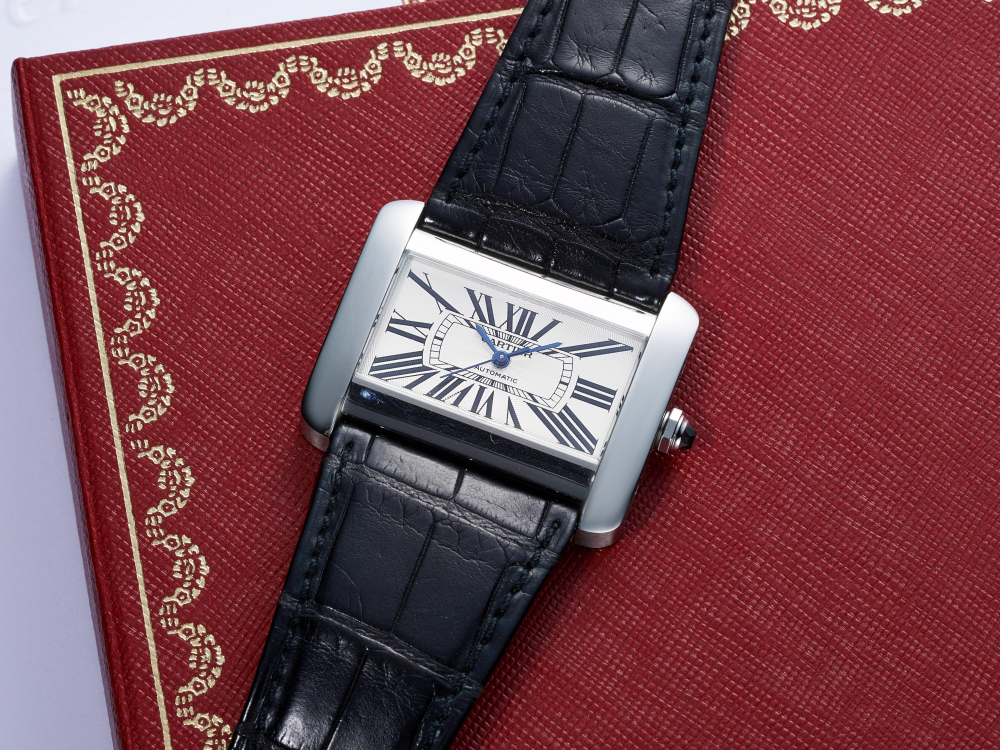 CARTIER | TANK DIVAN, REF.W6300755, A STAINLESS STEEL WRISTWATCH WITH DATE, CIRCA 2002
