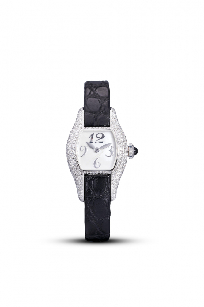 GIRARD-PERREGAUX | RICHEVILLE, REF.26620, A LADY'S WHITE GOLD AND DIAMOND-SET WRISTWATCH WITH MOTHER-OF-PEARL DIAL, CIRCA 2010