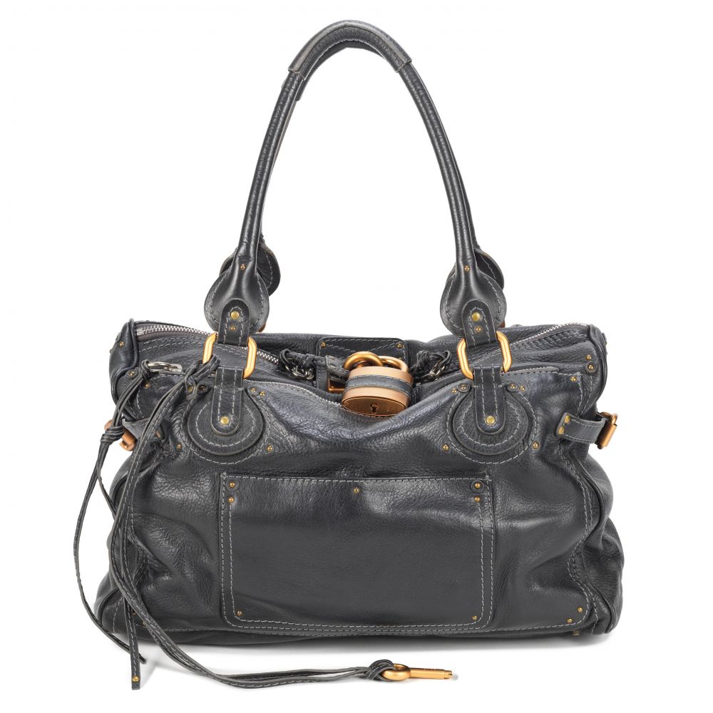 Chloé: a Grey Leather Large Paddington Bag