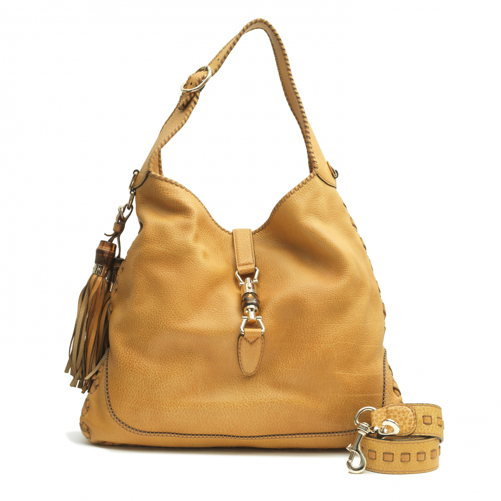 Gucci: a Mustard Yellow New Jackie Bamboo Shoulder Bag