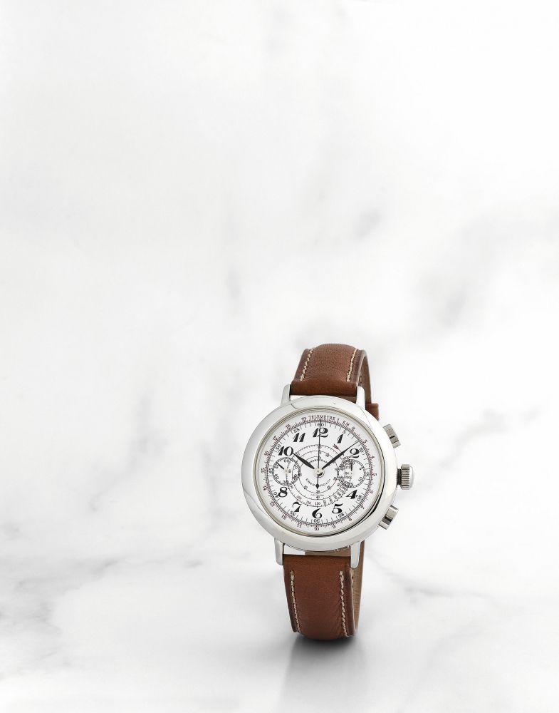 Eberhard Co. Chronographe bracelet en acier mouvement automatique