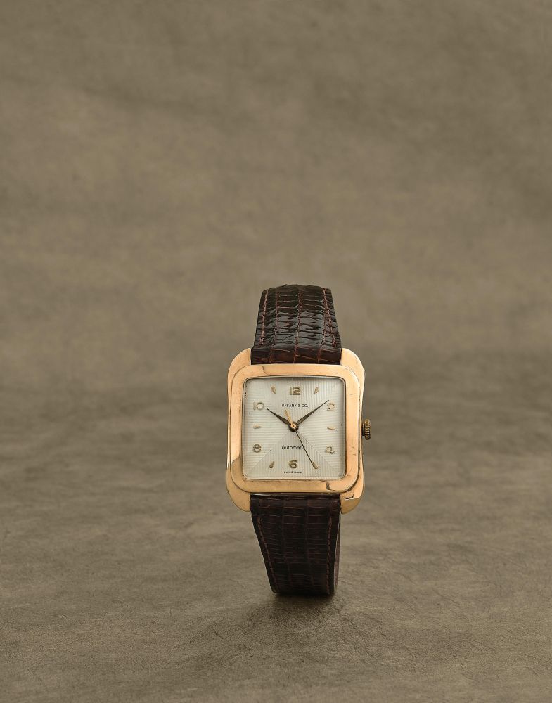 Invicta for Tiffany Co. Montre bracelet en or rose 18K (750) de forme carree mouvement automatique
