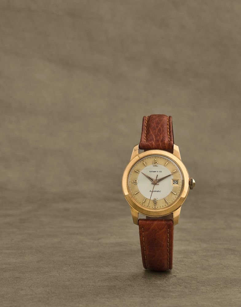 Jean Richard pour Tiffany Co. Montre bracelet en or jaune 18K (750) avec date mouvement automatique