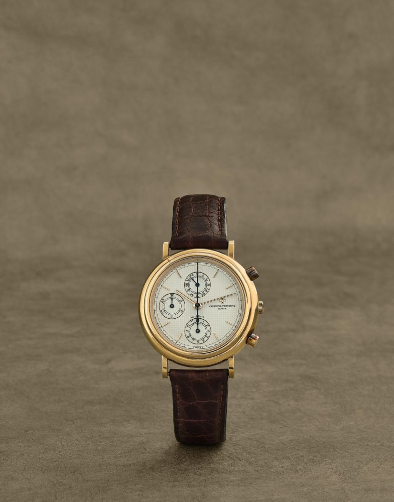 Vacheron Constantin. Chronographe bracelet en or jaune 18K (750) mouvement automatique