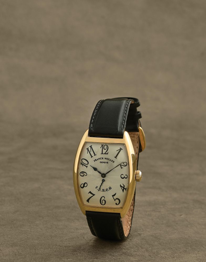 Franck Muller. Montre bracelet en or jaune 18K (750) avec seconde rétrograde mouvement mécanique