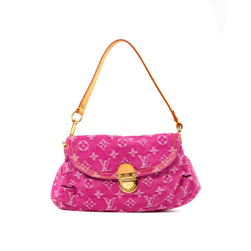 Louis Vuitton: Sac Pleaty Mini En Toile Denim Rose