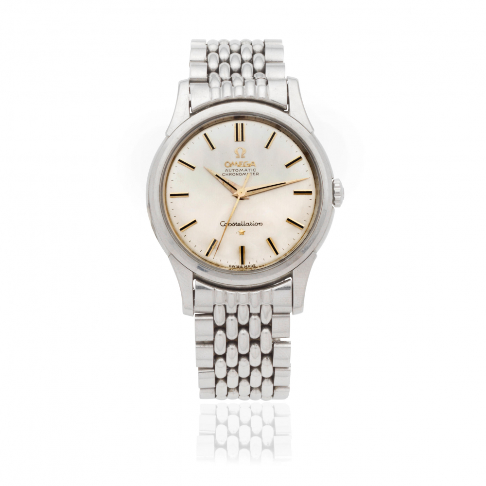 Omega. A stainless steel automatic bracelet watch