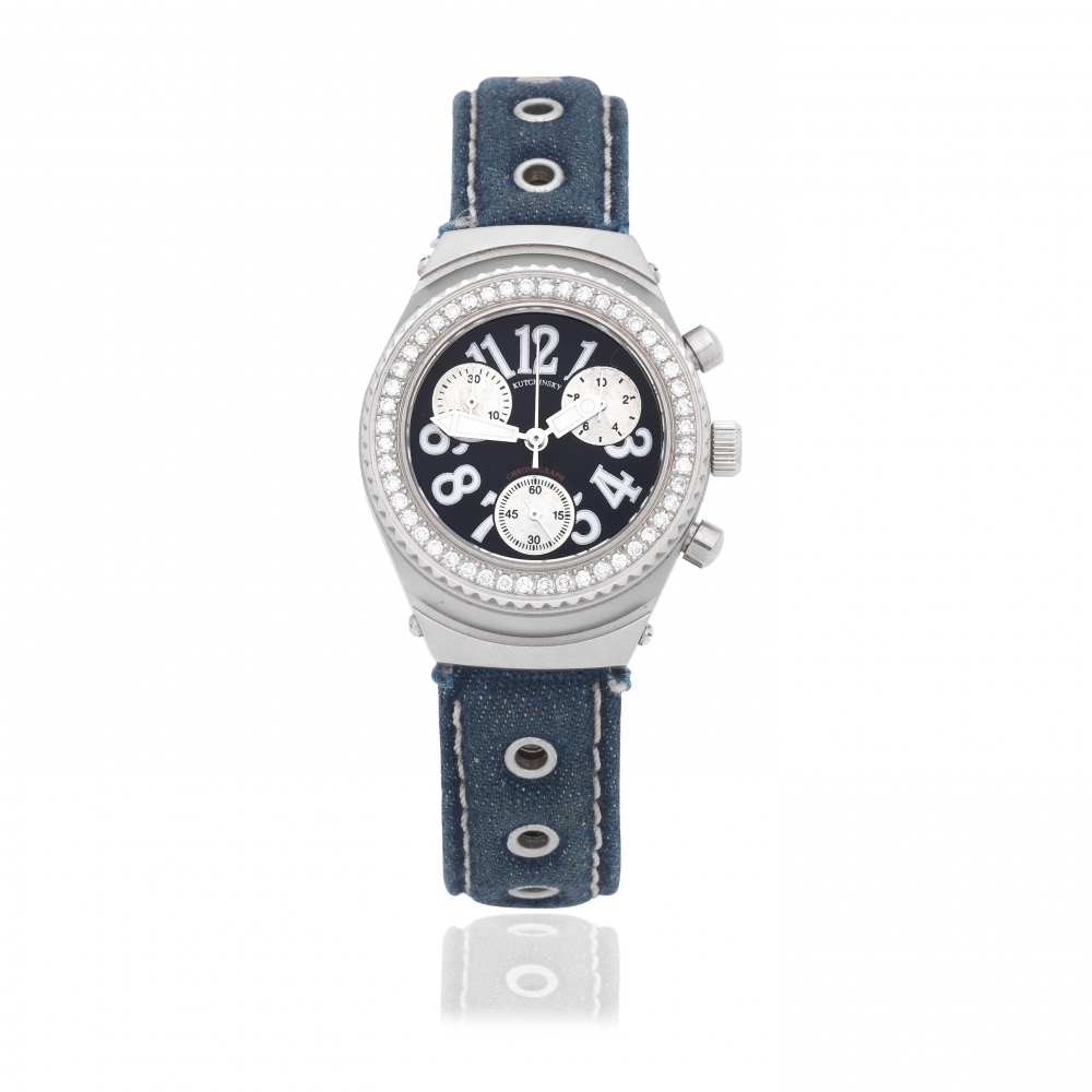 Kutchinsky. A lady's stainless steel diamond set quartz wristwatch