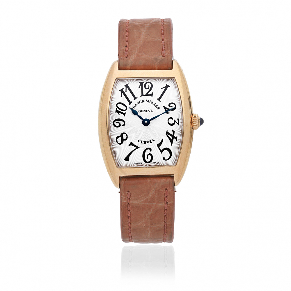 Franck Muller. A lady's 18K gold quartz wristwatch