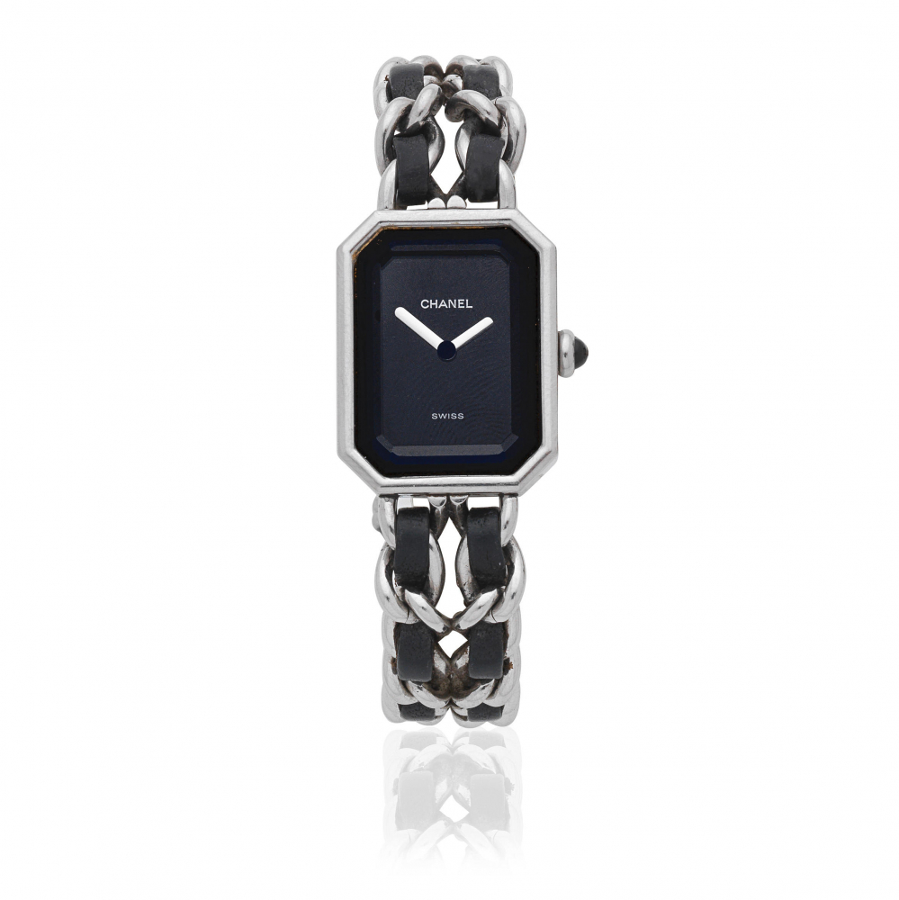 Chanel. A lady's stainless steel quartz bracelet watch