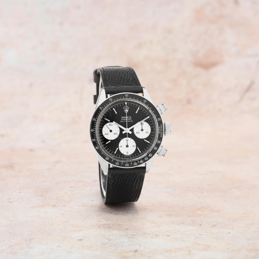 Rolex. A fine and rare stainless steel manual wind chronograph wristwatch