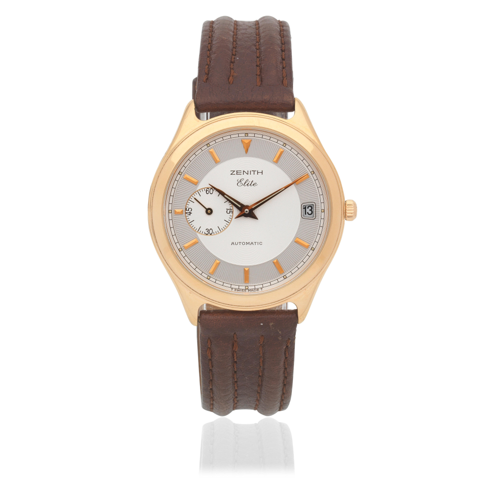 Zenith. An 18K gold automatic calendar wristwatch
