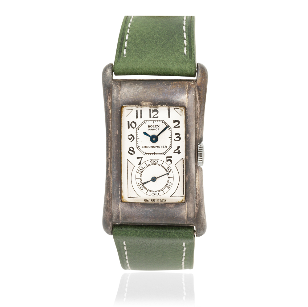 Rolex. A silver manual wind wristwatch